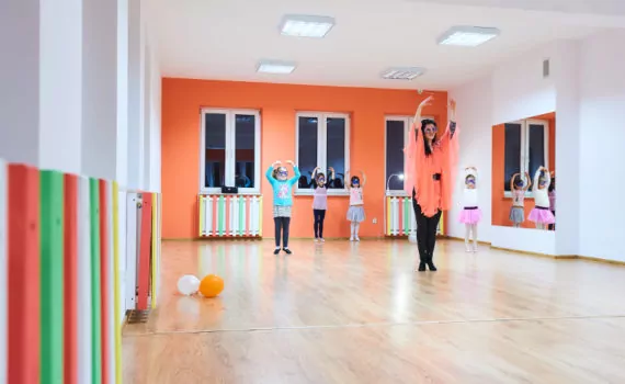 Sala taneczna, sportowa,rytmiczna Przedszkole Głogów Małopolski